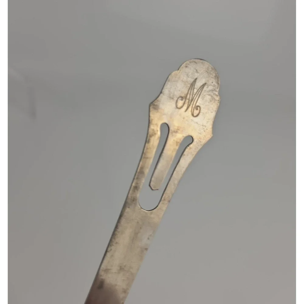 Vintage Webster Sterling Silver Pierced Handle Letter Opener Monogrammed M Desk